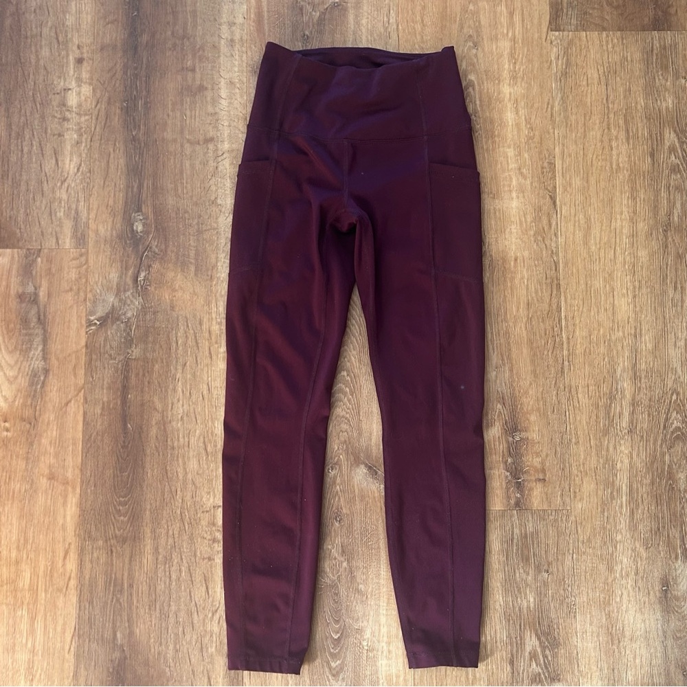 burgundy high-waist leggings!